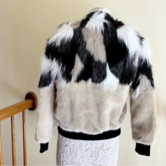 Say What? Juniors mixed faux fur Bomber Jacket - Picture 3 of 7